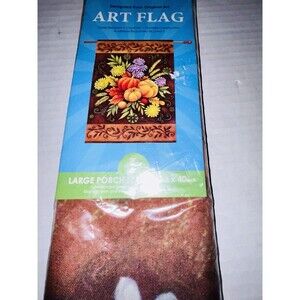 LARGE PORCH FLAG 28 in X 40 in Fall pumpkins